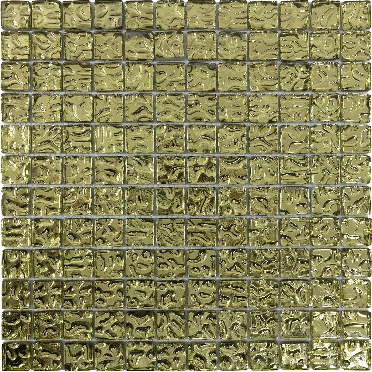 Mosaico de Cristal Azulejos Aquatic Oro