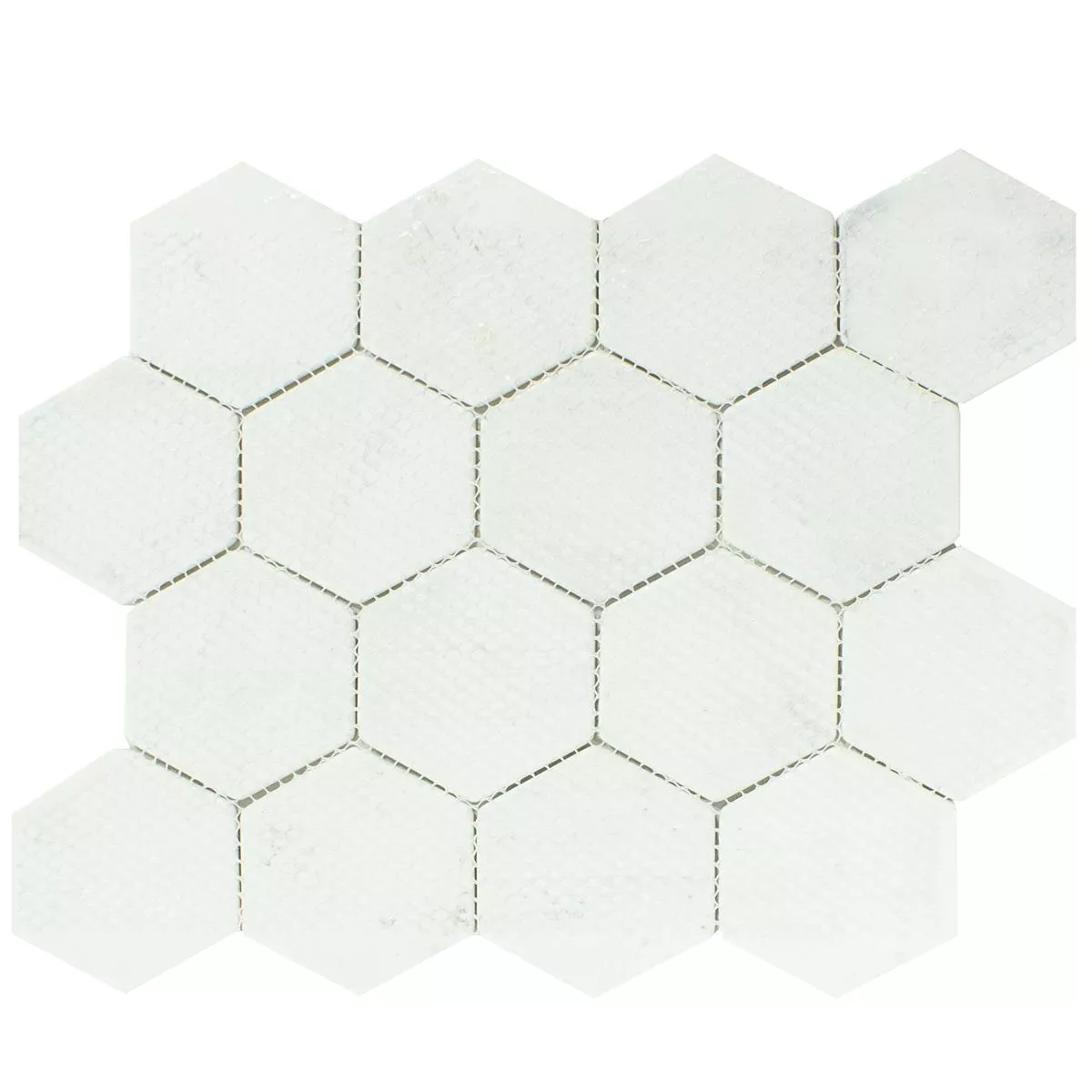 Mosaico de Cristal Azulejos Andalucia Hexagonales Blanco