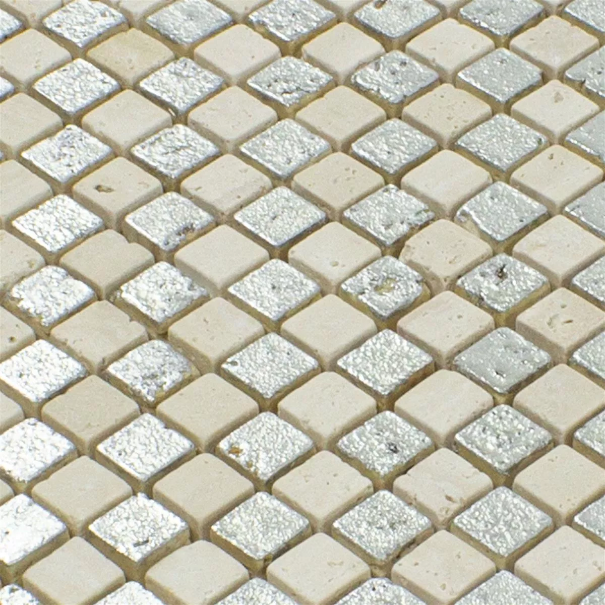 Mármol Mosaico De Piedra Natural Azulejos Antika Mix Plateado Crema Mármol Mosaico De Piedra Natural Azulejos Antika Mix Plateado Crema