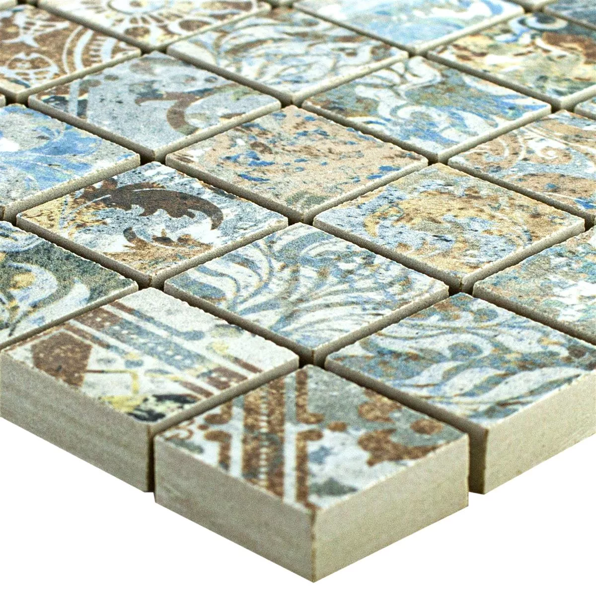 Mosaico Cerámico Azulejos Patchwork Colorido 25x25mm Mosaico Cerámico Azulejos Patchwork Colorido 25x25mm