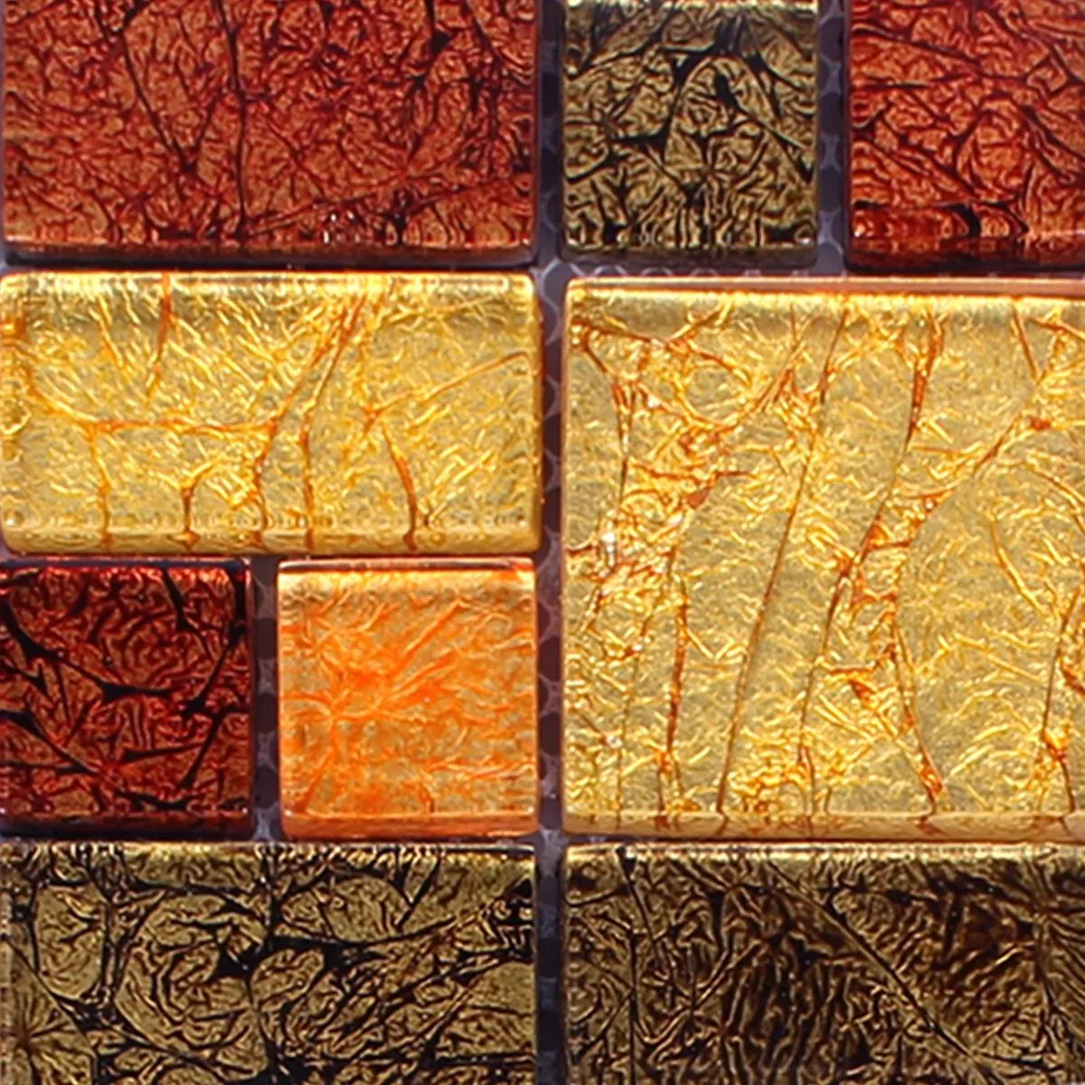 Muestra Mosaico De Cristal Azulejos Curlew Amarillo Naranja ezcla
