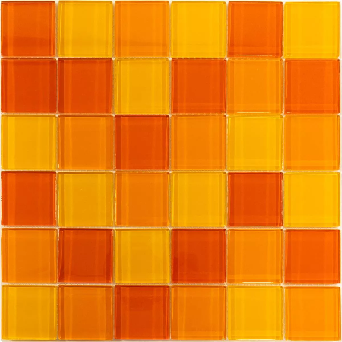 Mosaico de Cristal Azulejos Glasgow Naranja Mix
