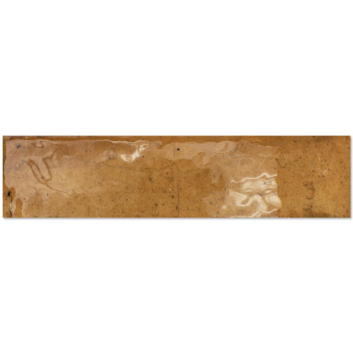 Revestimientos Kiowa Brillante Corrugado 6x25cm Ocre