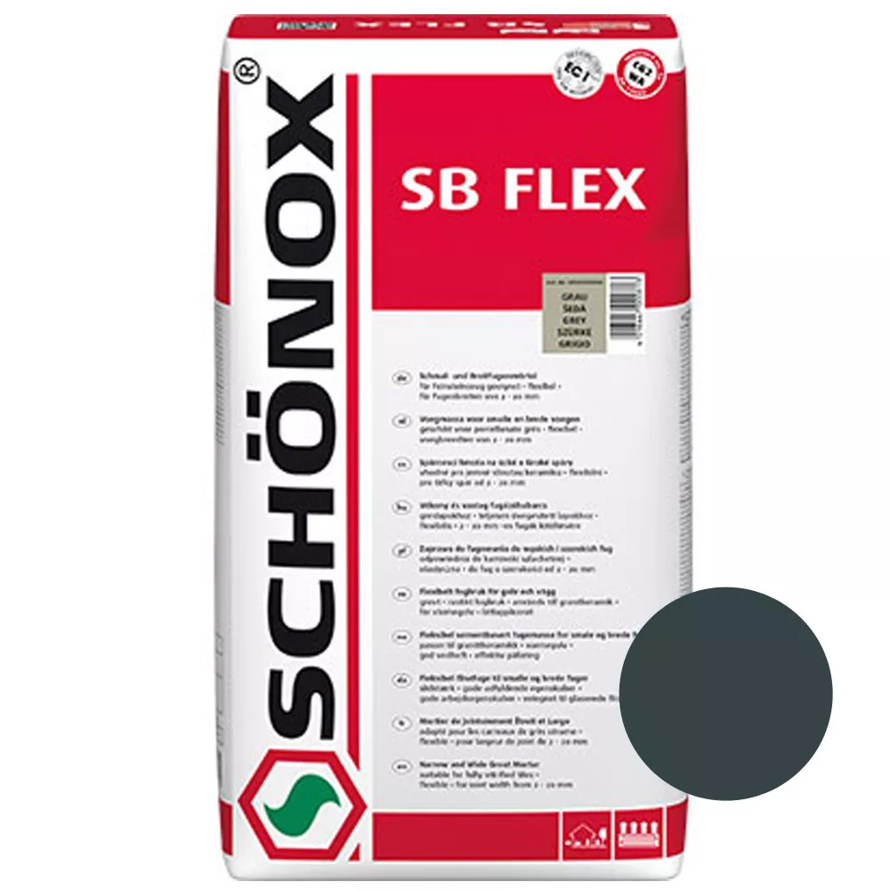 Schönox SB Flex Mortero Antracita - Gres Fino Y Juntas De Gres (15Kg) Schönox SB Flex Mortero Antracita - Gres Fino Y Juntas De Gres (15Kg)