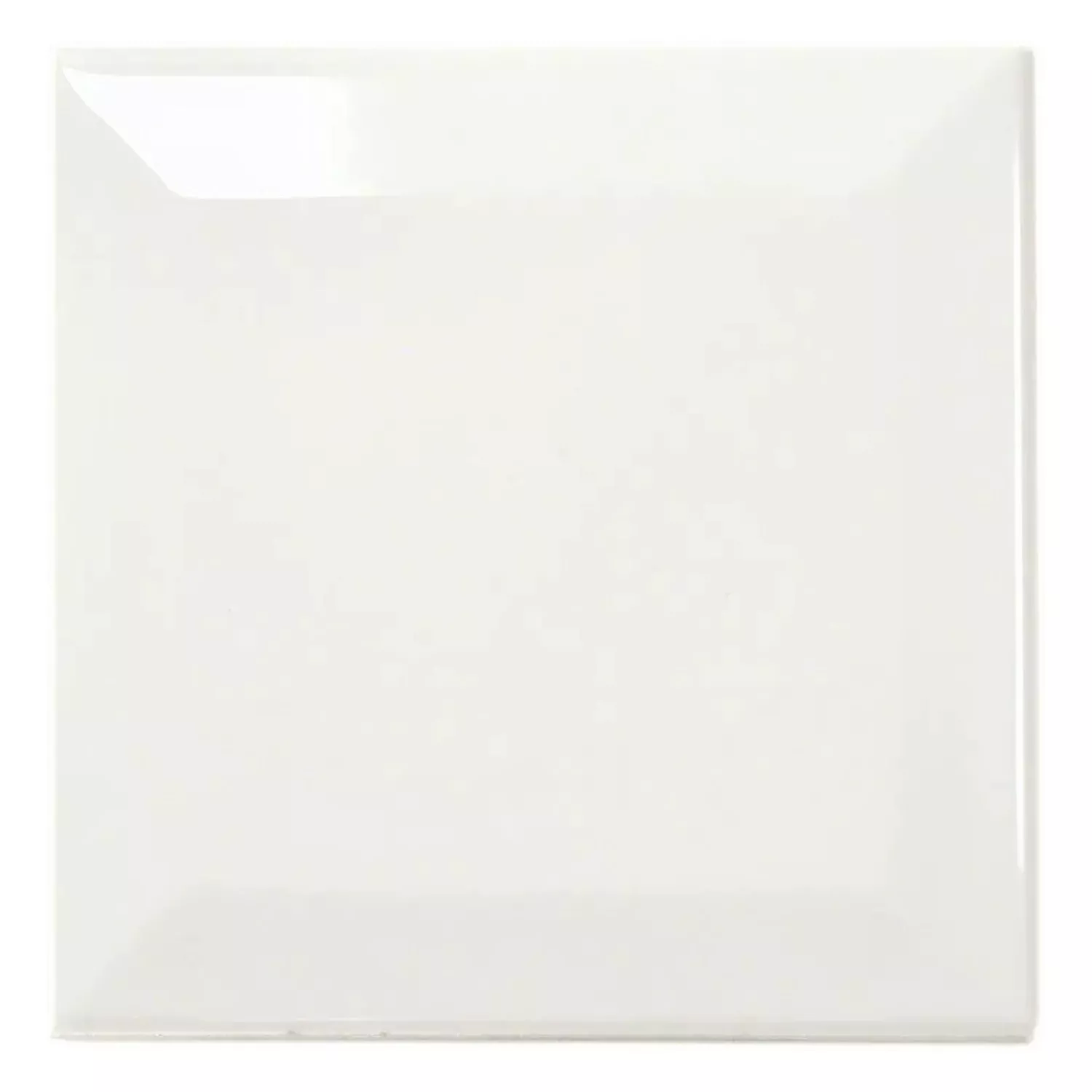 Azulejo de metro Blanco Brillante 10x10 cm Faceta Catarina Blanco