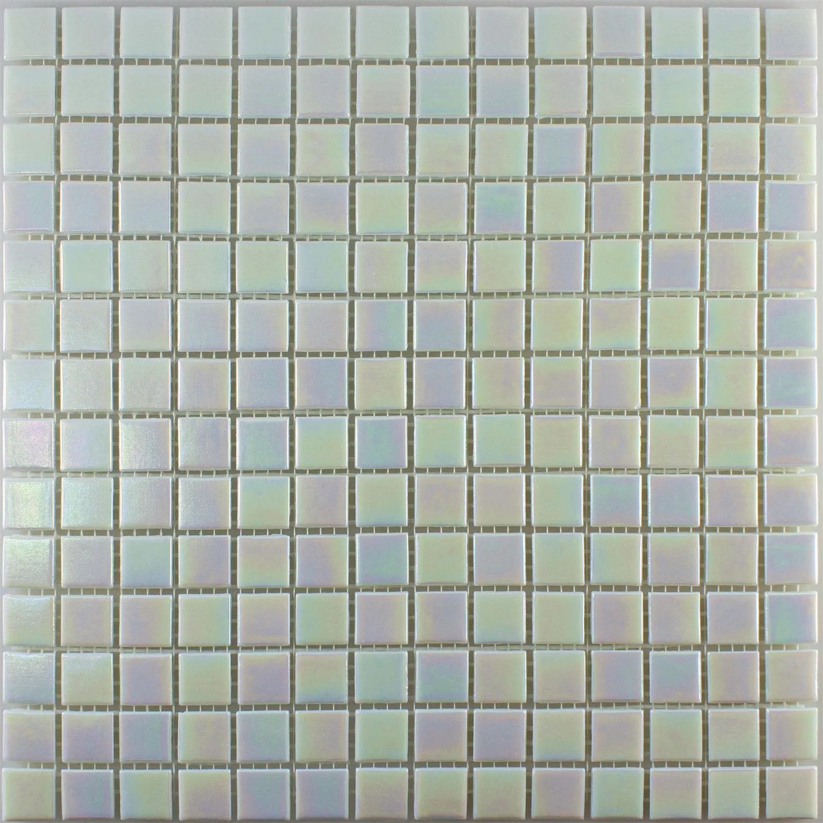 Mosaico De Cristal Efecto Nacarado Ingolstadt Blanco Cuadrado 20