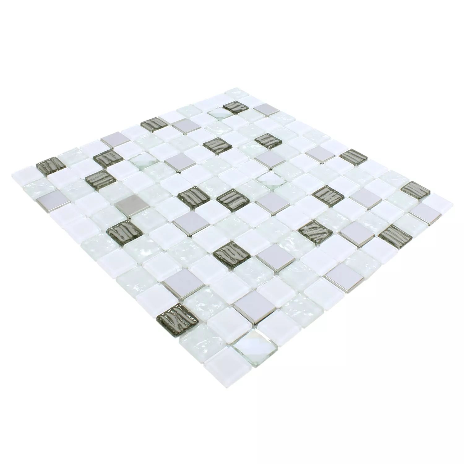 Azulejos De Mosaico Admont Blanco Diamante Cuadrado
