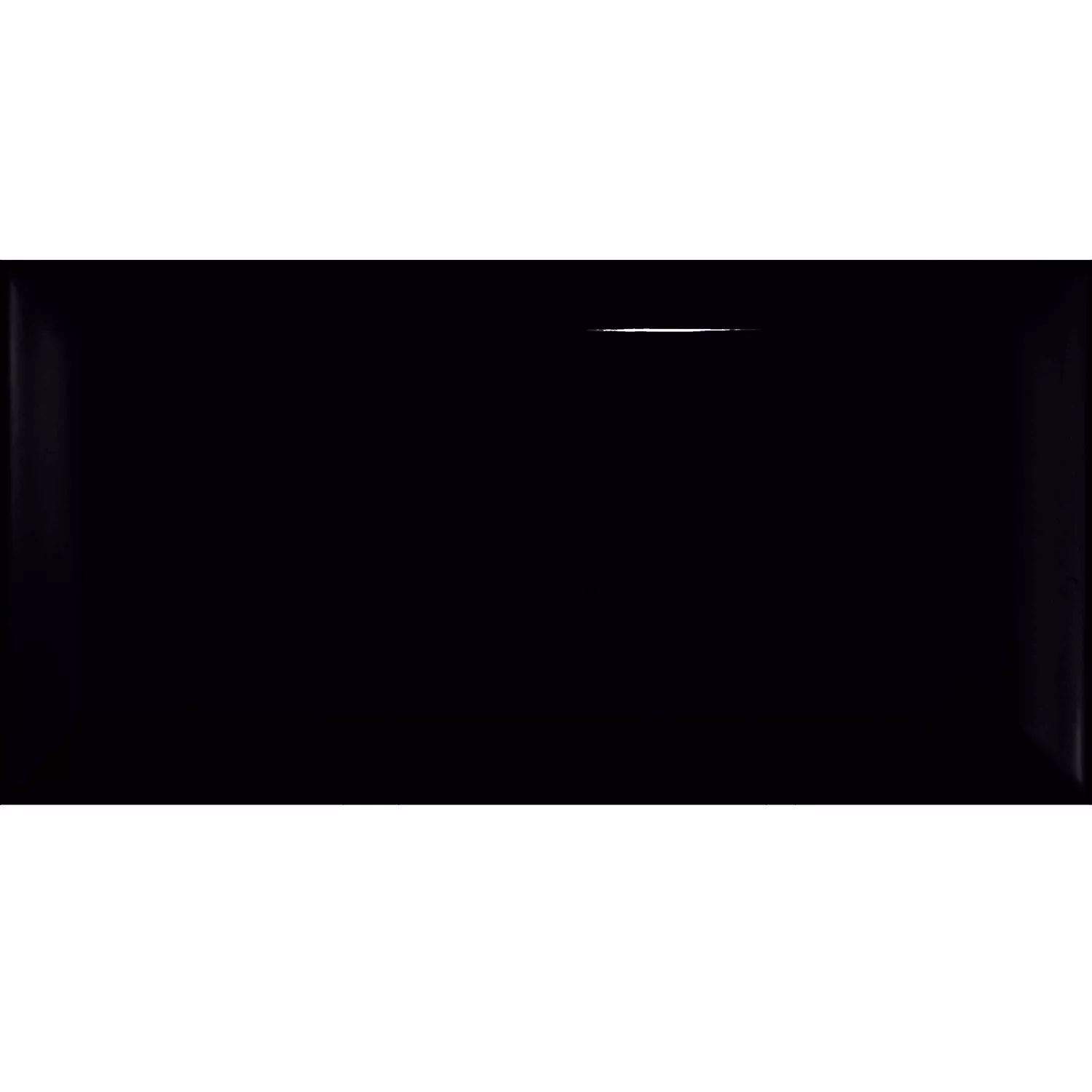 Azulejo de metro Negro Brillante 7,5x15 cm Faceta Pitcox Negro