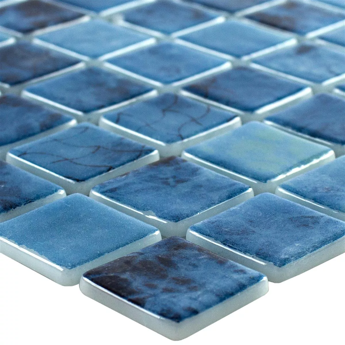Vidrio Piscina Mosaico Baltic Azul 25x25mm