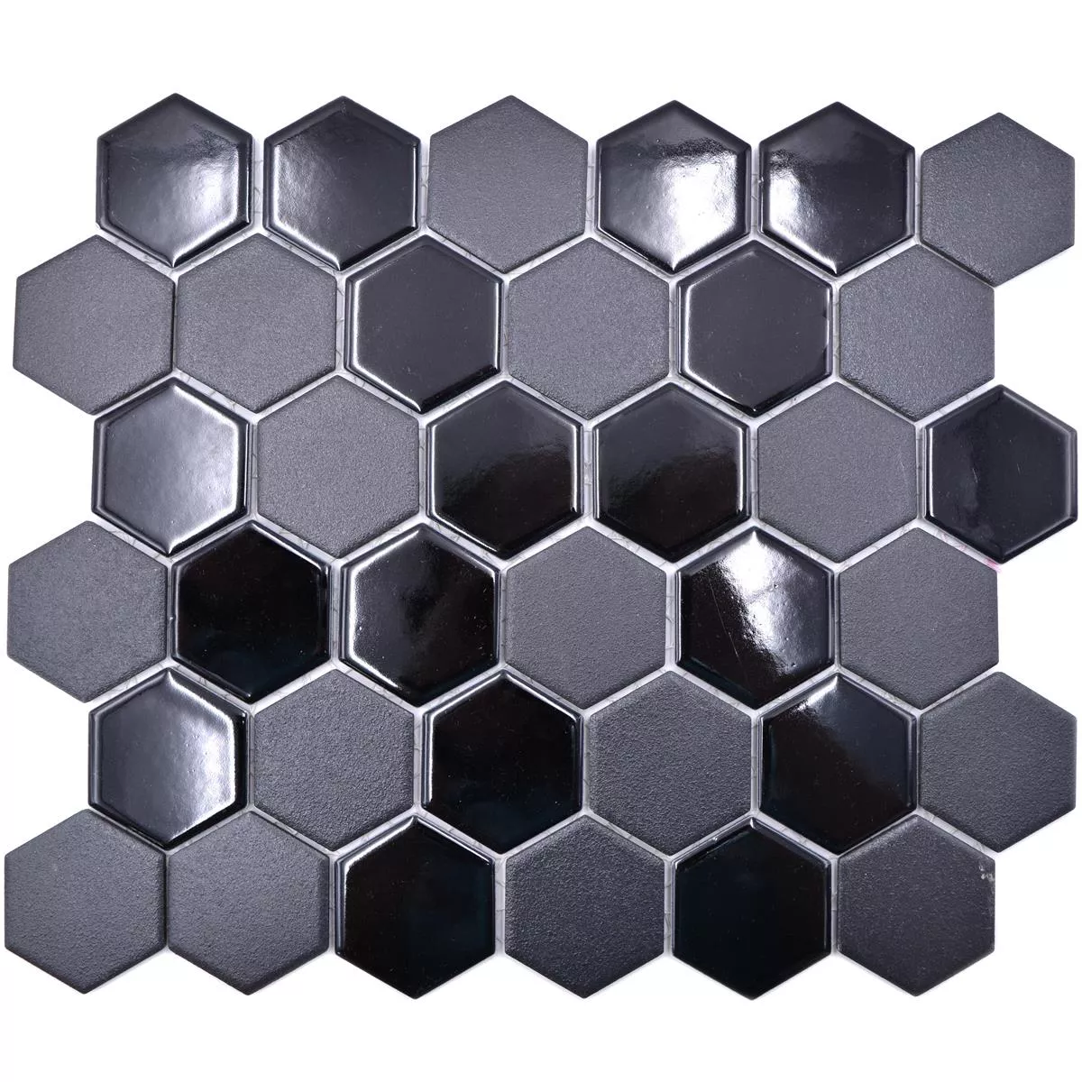 Muestra Tripolis Negro R10B Hexagonales 51