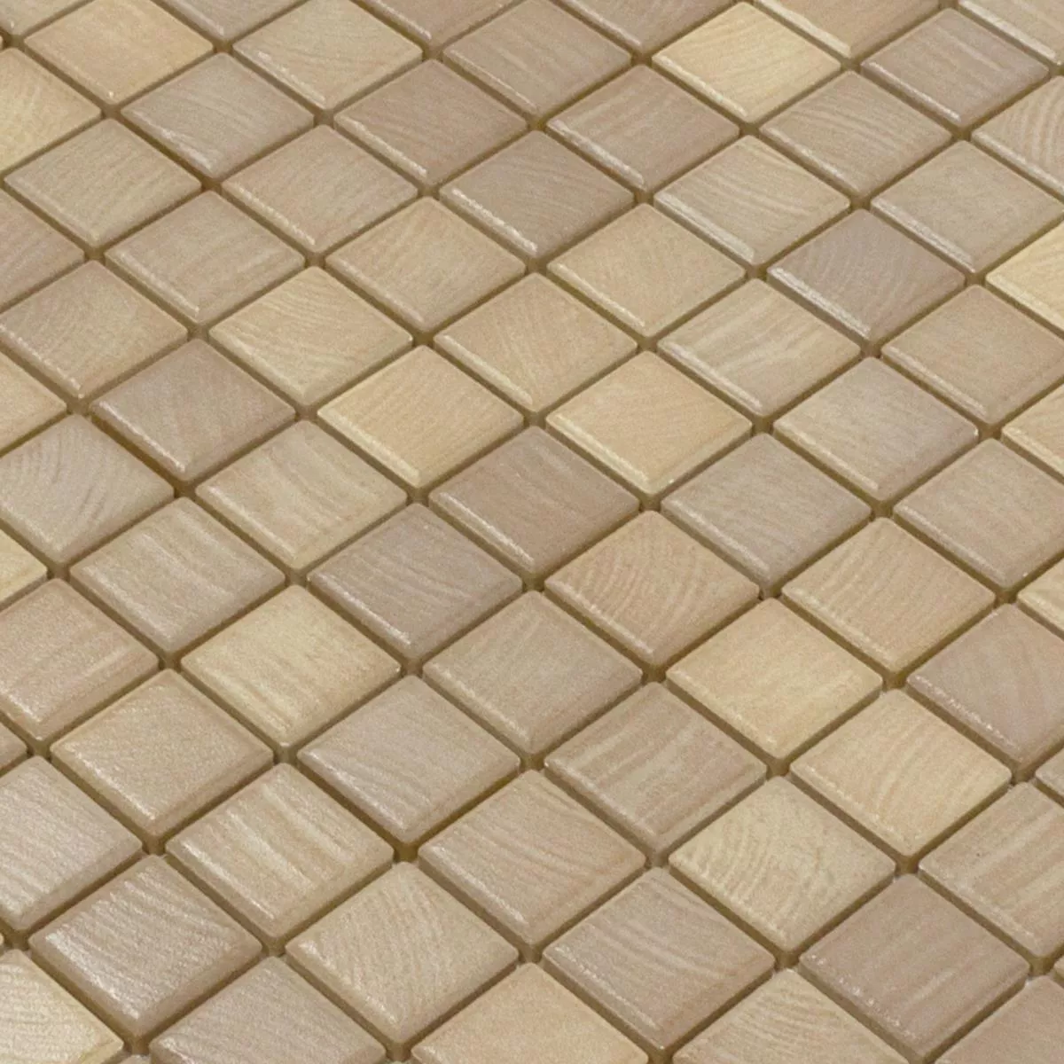 Mosaico Cerámico Azulejos Luminara Aspecto de Madera Marrón Claro