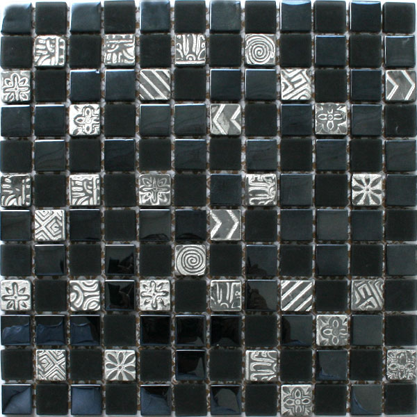 Azulejos De Mosaico Cristal Mármol 23x23x8mm Lyon