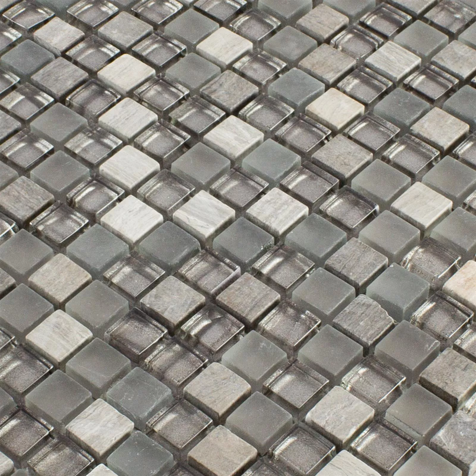 Vidrio Piedra Natural Mosaico Azulejos Hayrabey Gris