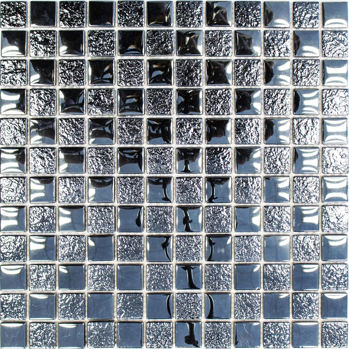 Muestra Mosaico De Cristal Azulejos Nikolski Araña Negro