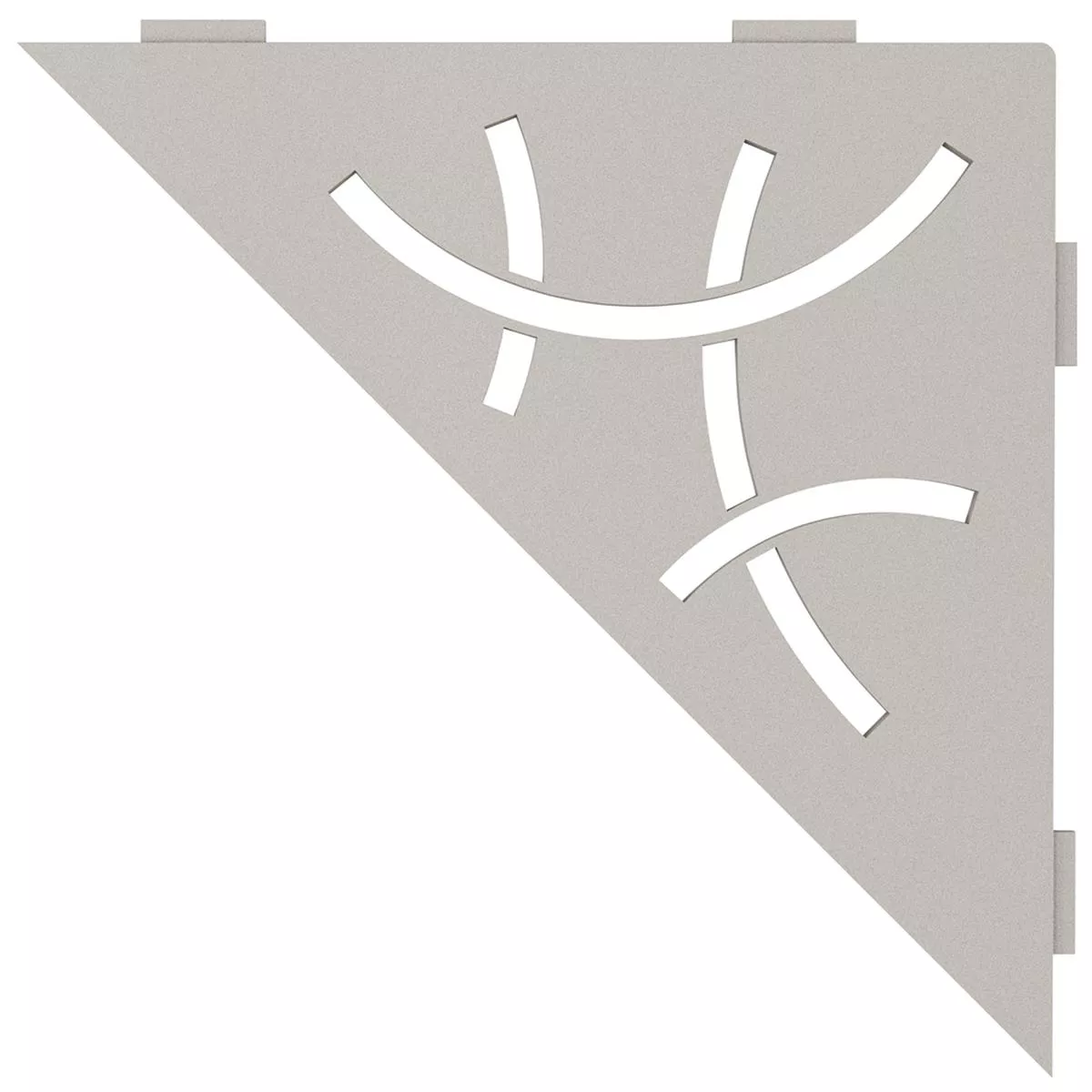 Schlüter estantería de pared triangular 21x21cm curva beige gris