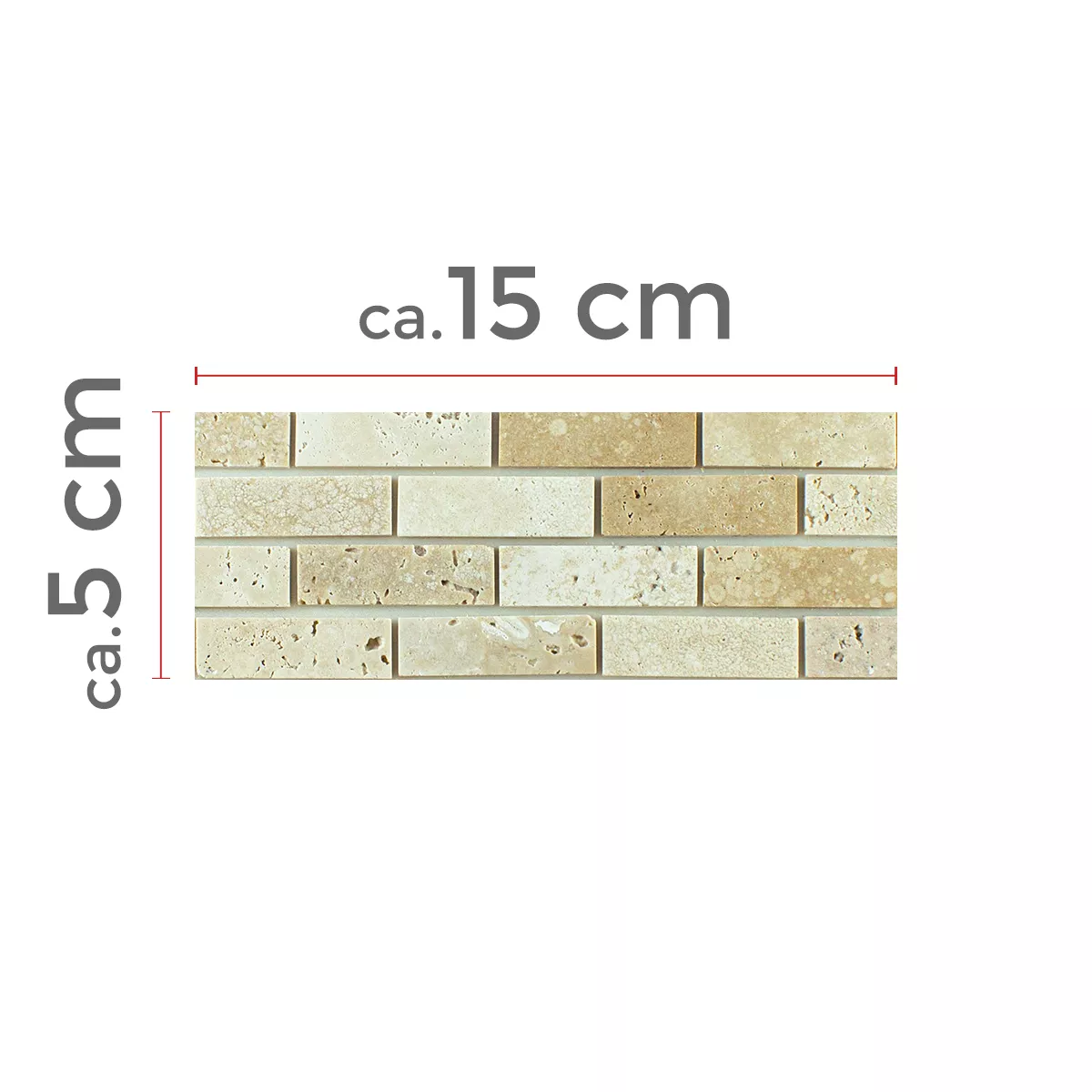 Muestra Mosaico De Piedra Natural Mariental Autoadhesivo Beige