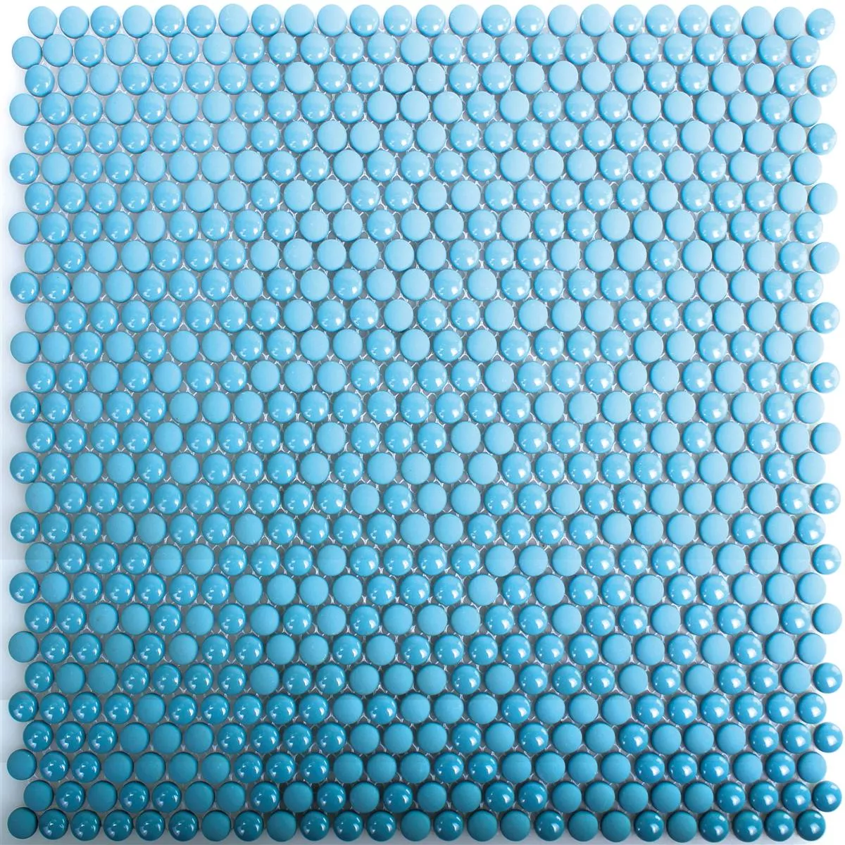 Mosaico De Cristal Azulejos Bonbon Redondo Eco Azul