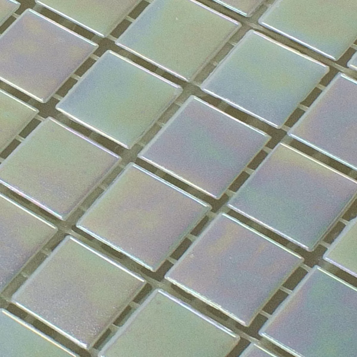 Muestra Mosaico De Cristal Efecto Nacarado Ingolstadt Blanco Cuadrado 