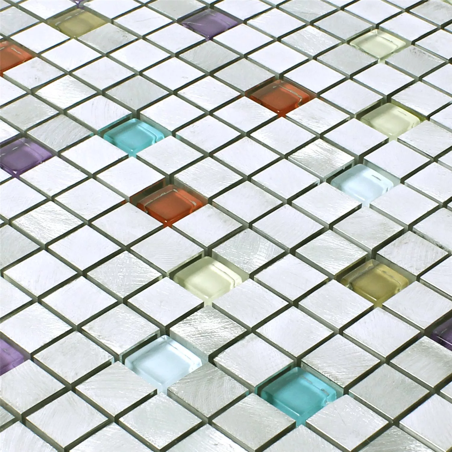Azulejos De Mosaico Lissabon Auminio Cristal Mezcla Colorido