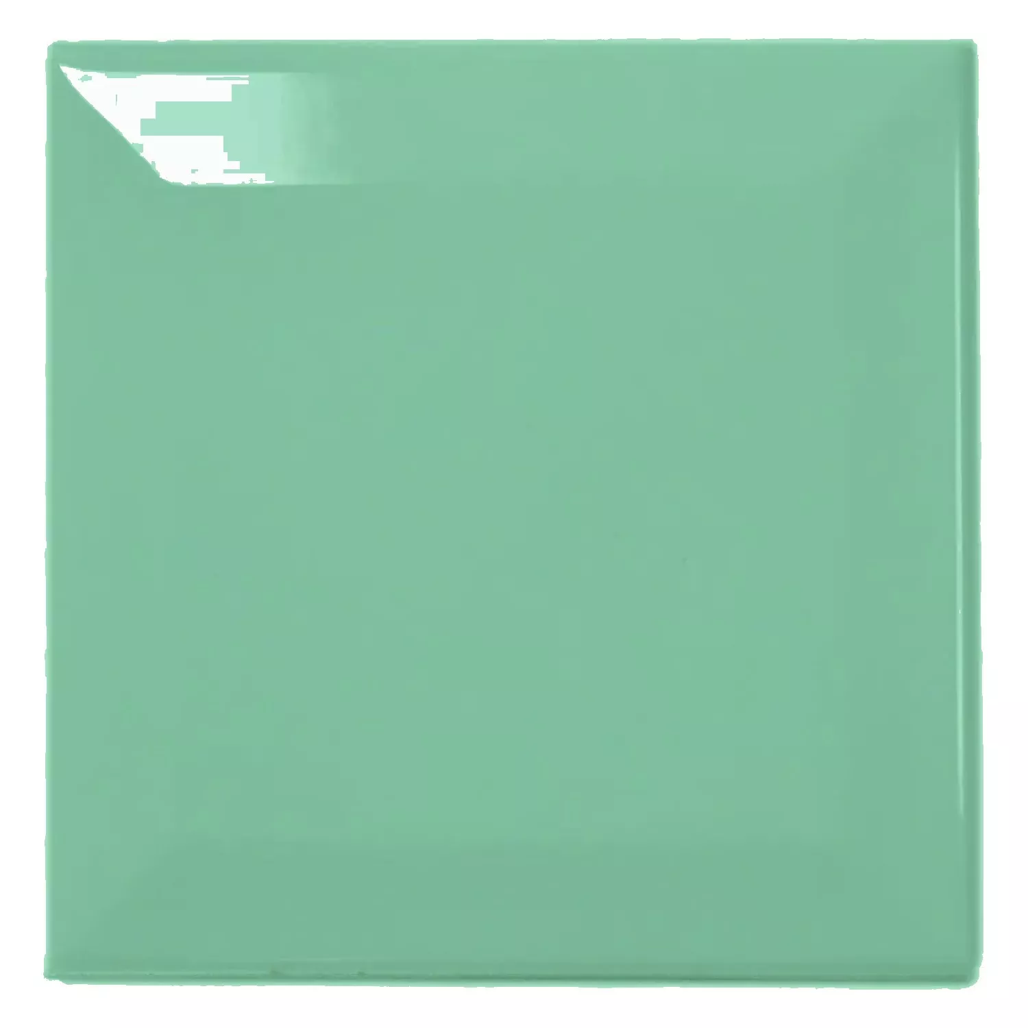 Azulejo de metro Verde Brillante 10x10 cm Faceta Catarina Manzana