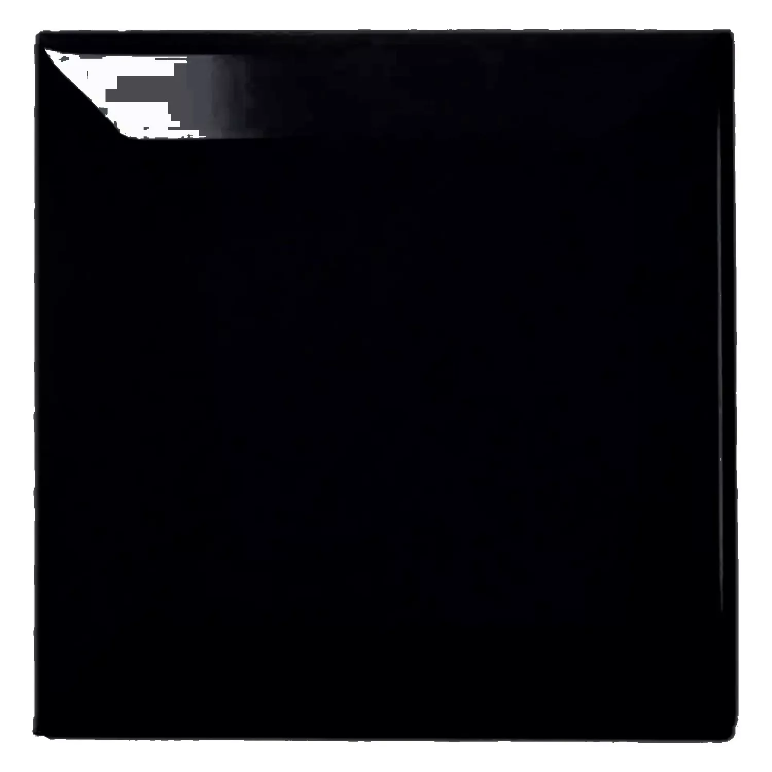 Azulejo de metro Negro Brillante 10x10 cm Faceta Catarina Negro