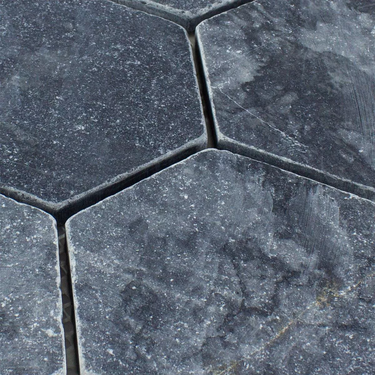 Mármol Piedra Natural Azulejos De Mosaico Maracay Hexagonales Nero