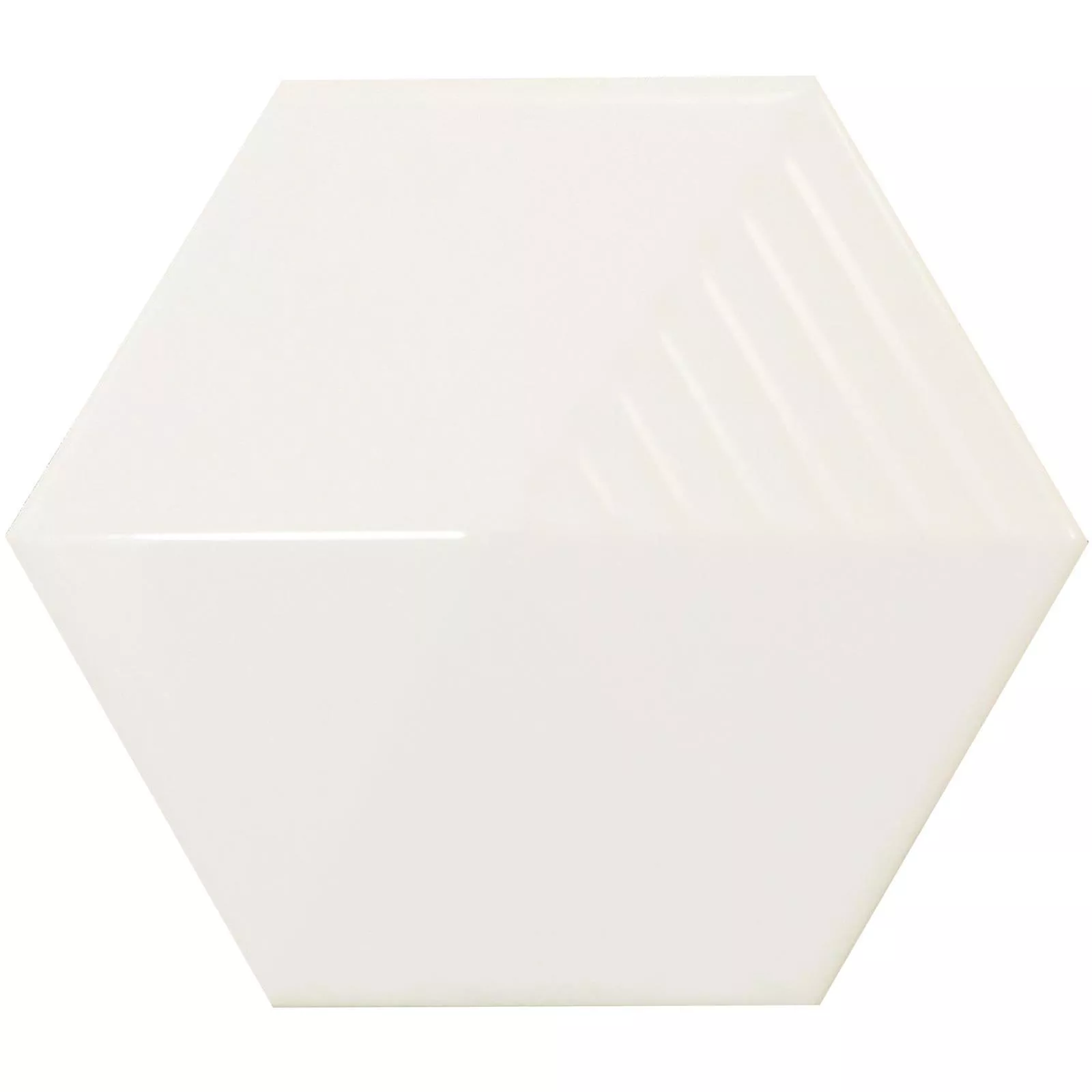 Revestimientos Rockford 3D Hexagonales 12,4x10,7cm Blanco