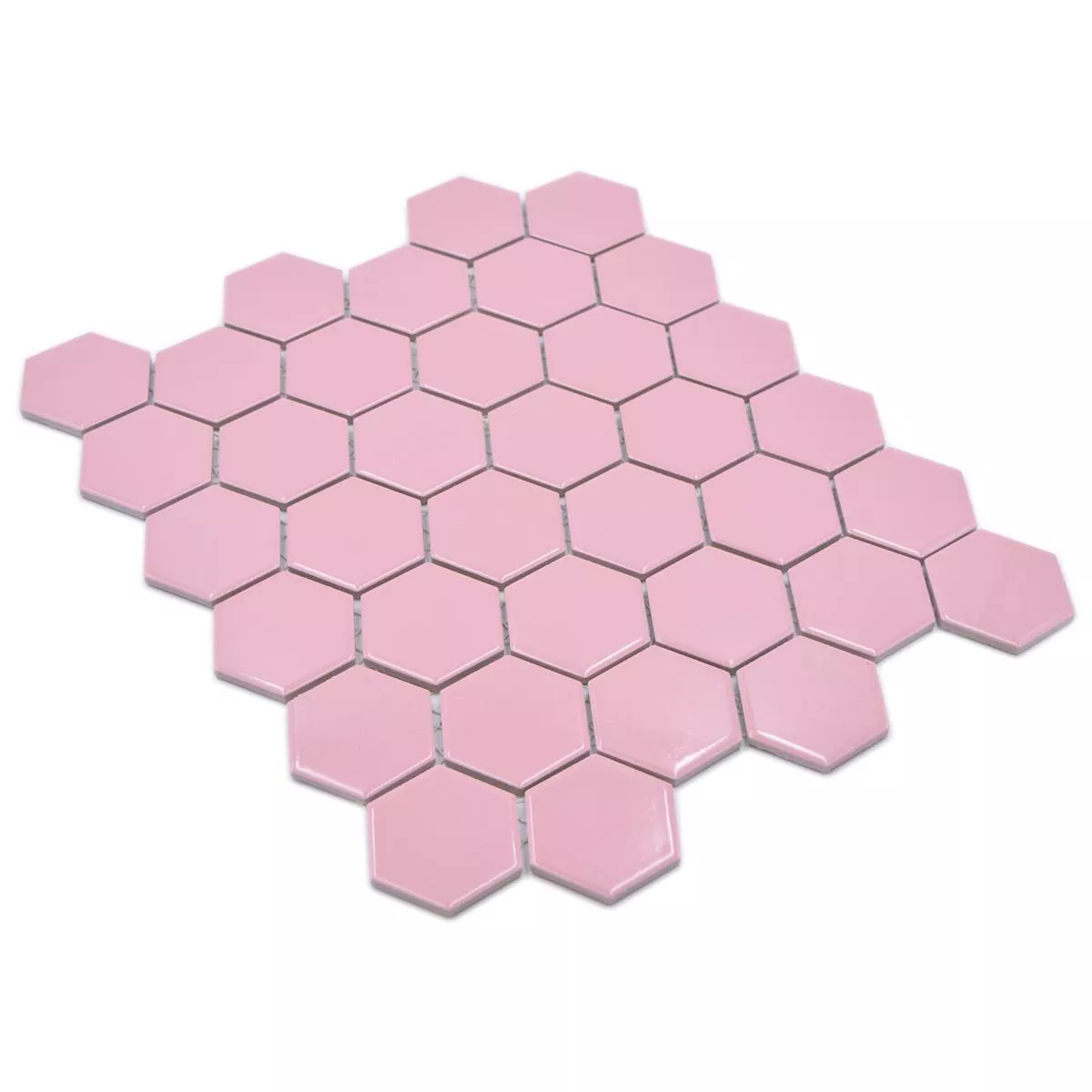 Muestra de Mosaico Cerámico Salomon Hexagonales Rosa H51