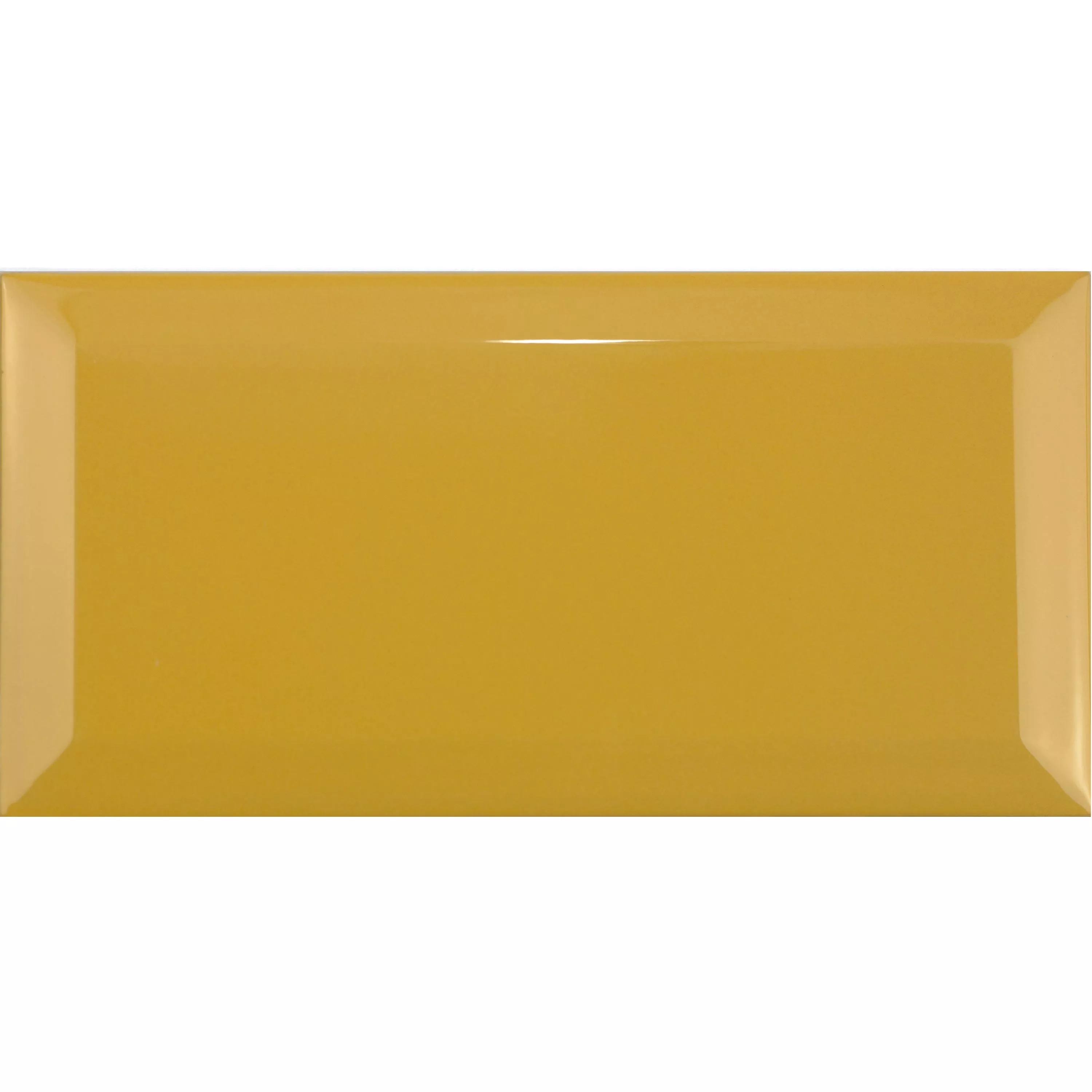 Metro Revestimientos Brussel Faceta 10x20x0,7cm Amarillo Yema Metro Revestimientos Brussel Faceta 10x20x0,7cm Amarillo Yema