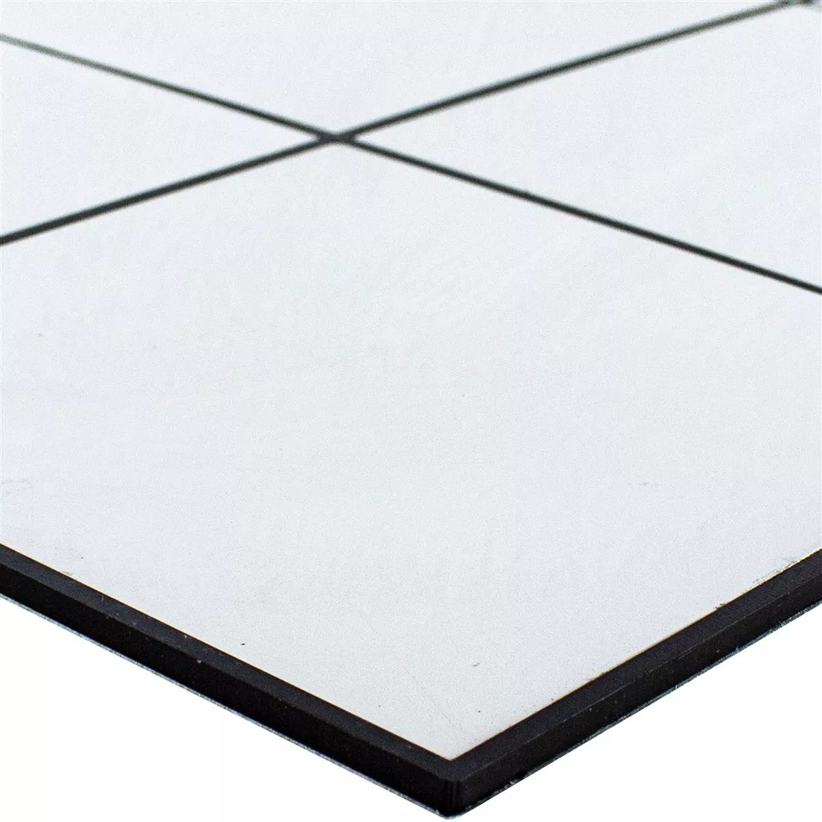 Auminio Azulejos De Mosaico Lenora Autoadhesivo Blanco