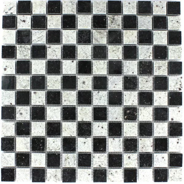 Azulejos De Mosaico Granito Galaxy Negro Kashmir Blanco