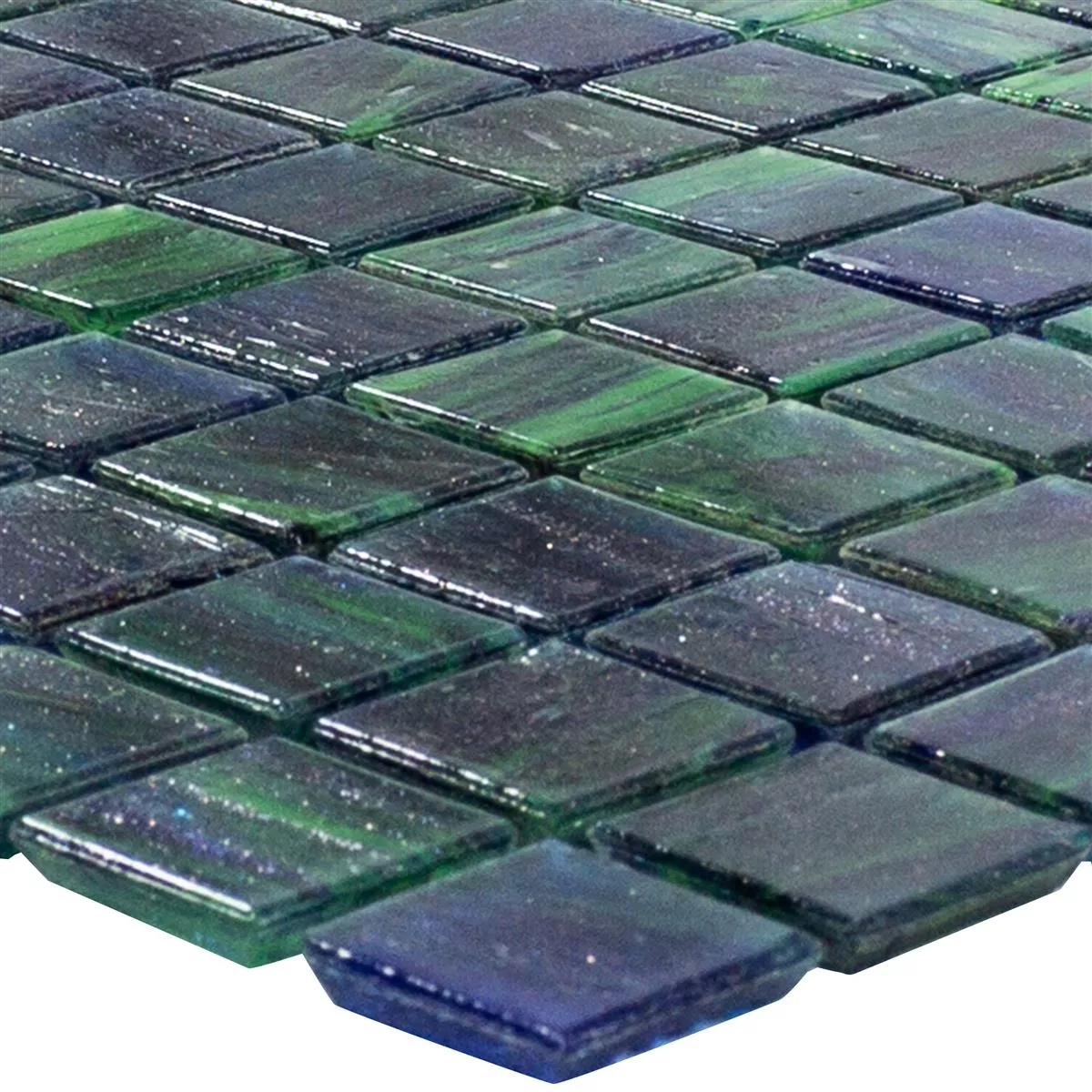 Mosaico de Cristal Azulejos Catalina Azul Verde Mix