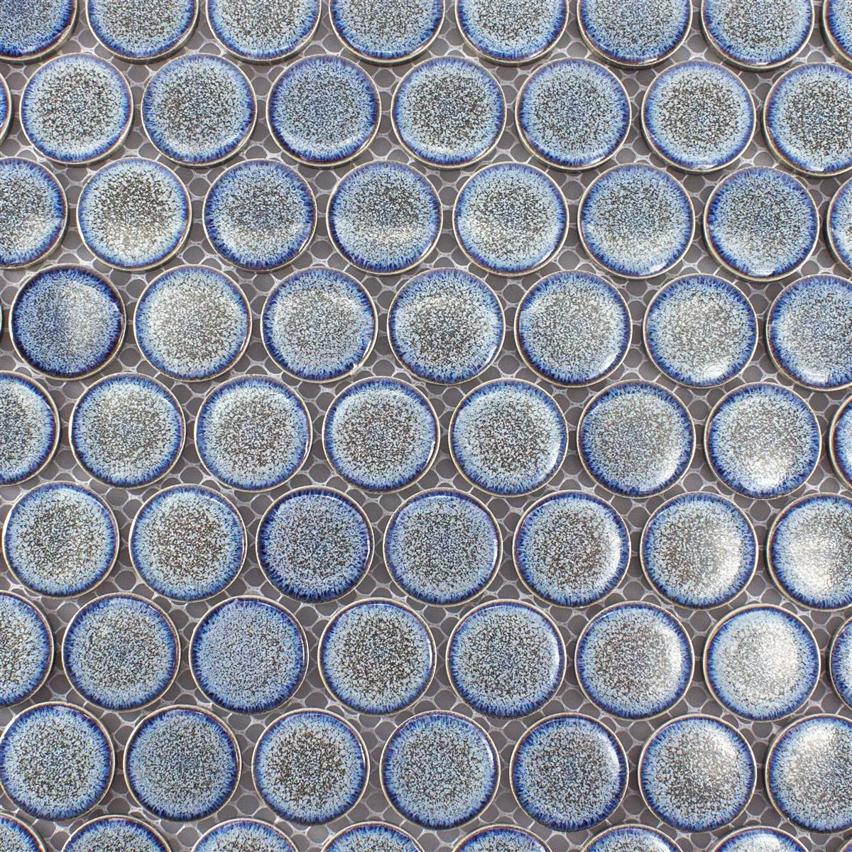 Muestra Cerámica Botón Azulejos De Mosaico Mission Gris Azulado