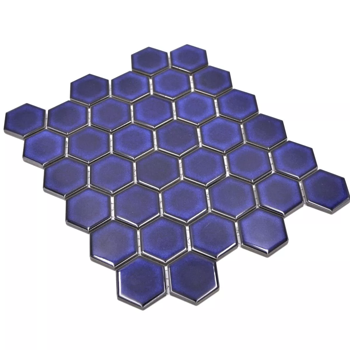 Mosaico Cerámico Salomon Hexagonales Cobalto Azul H51