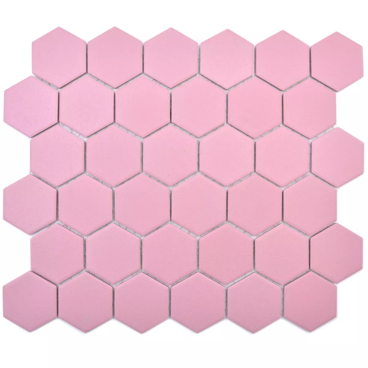 Muestra Mosaico Cerámico Bismarck R10B Hexagonales Rosa H51