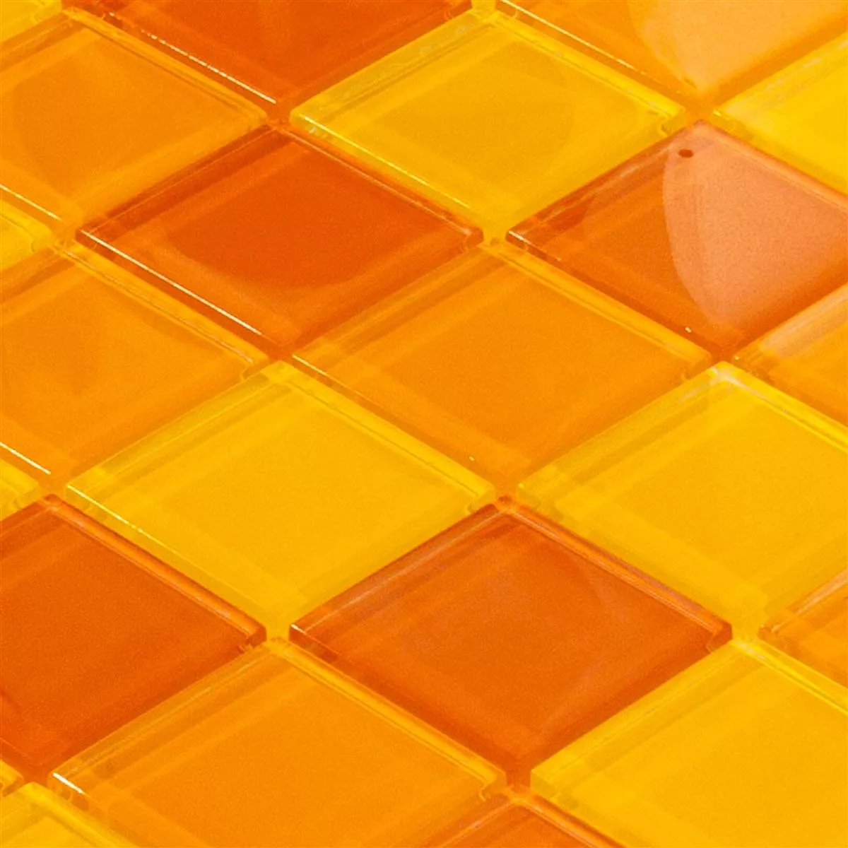 Mosaico de Cristal Azulejos Glasgow Naranja Mix