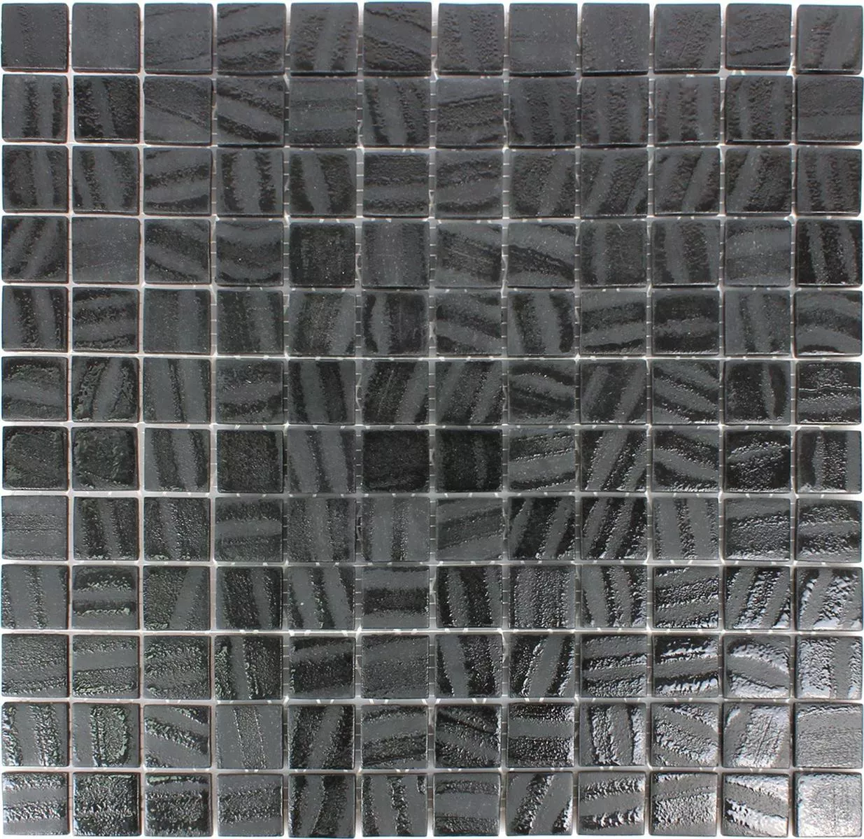 Mosaico De Cristal Azulejos Mascota Negro Antracita