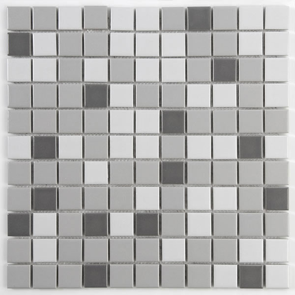 Azulejos De Mosaico Cerámica 25x25x4mm Gris Mezcla