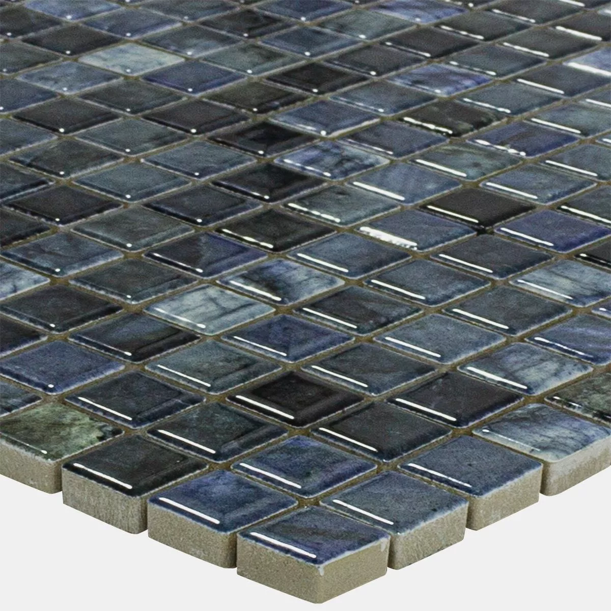 Mosaico Cerámico Azulejos Elysium Aspecto De Mármol Azul 12