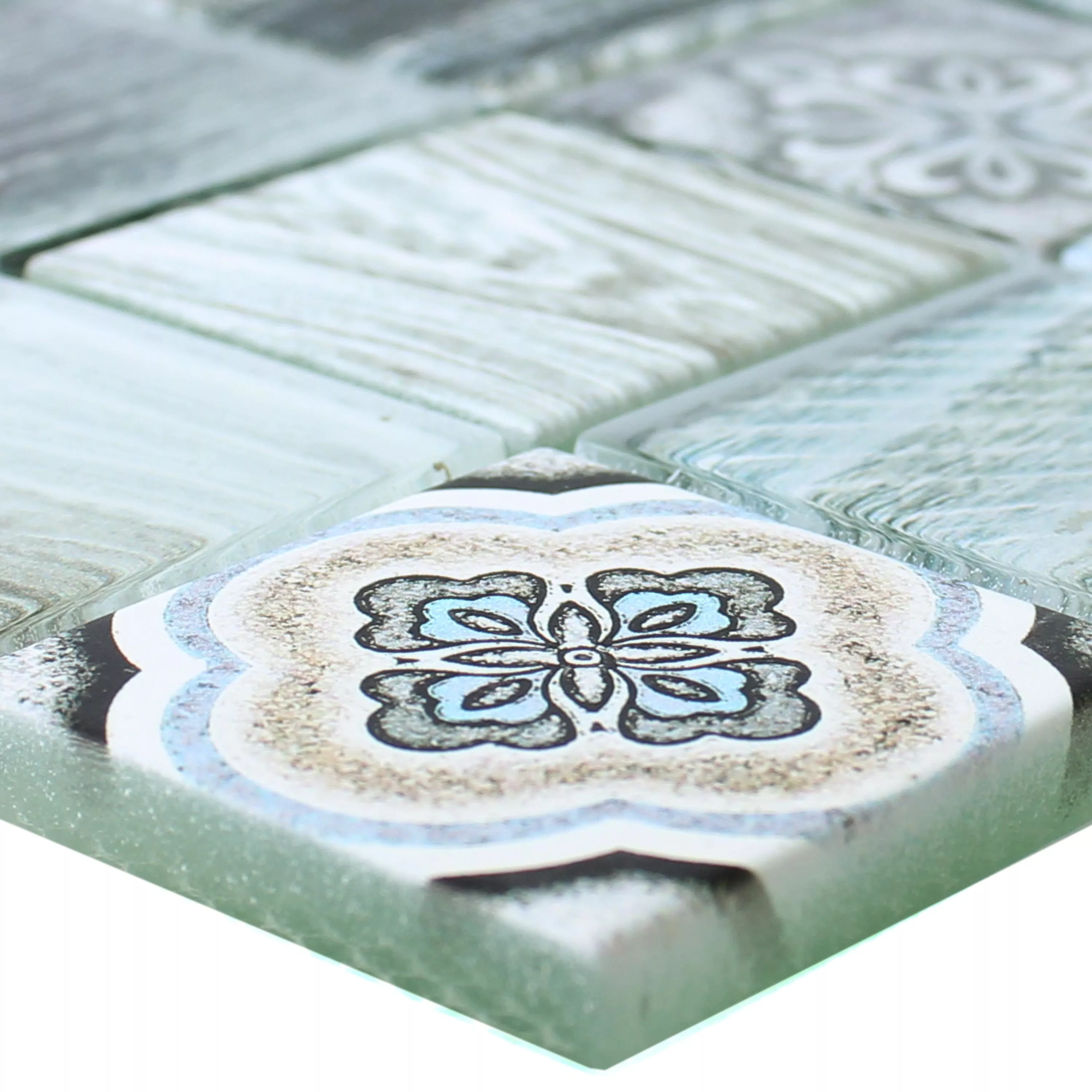 Mosaico De Cristal Azulejos Aspecto De Madera Makarska Azul Claro