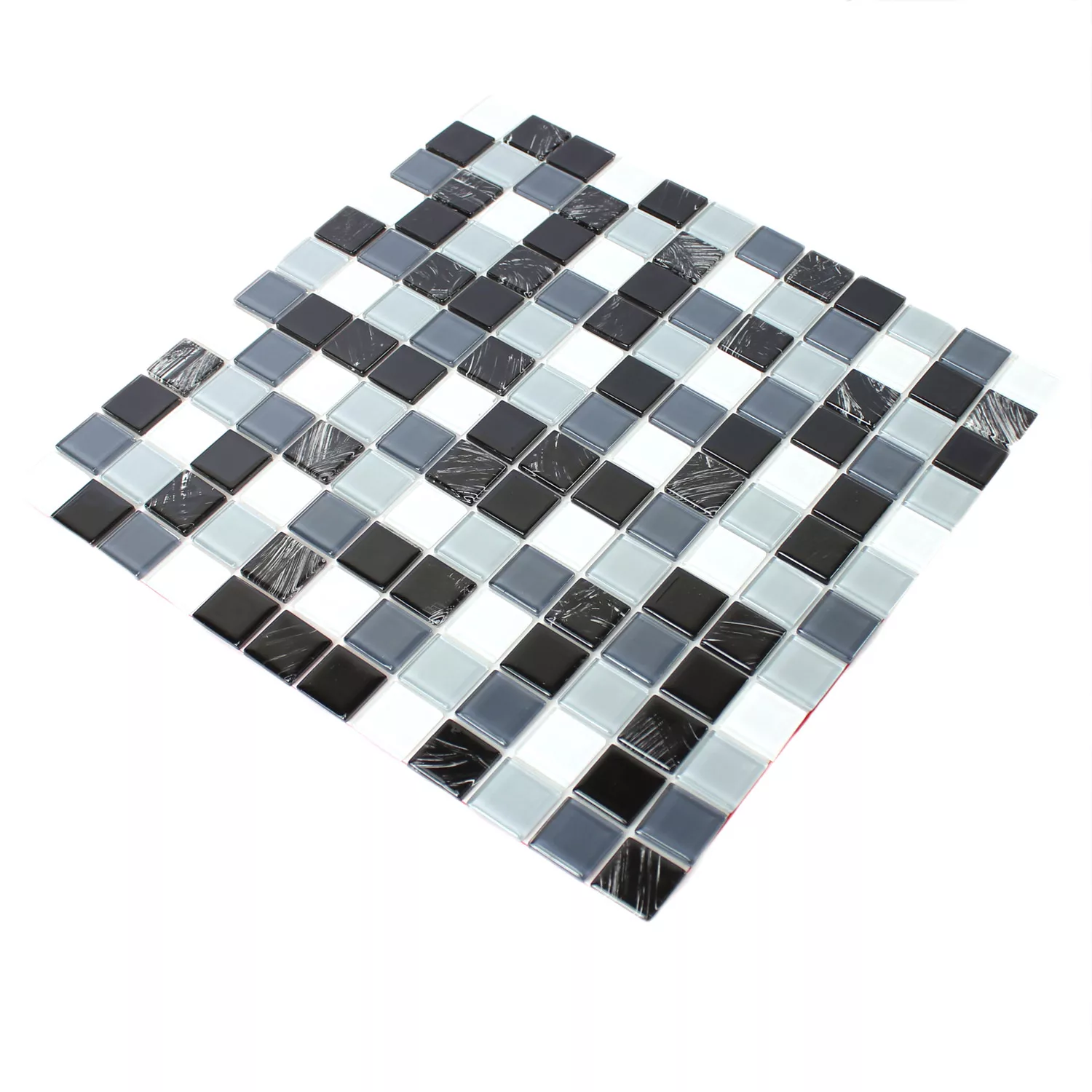 Autoadhesivoes Azulejos De Mosaico Negro Gris