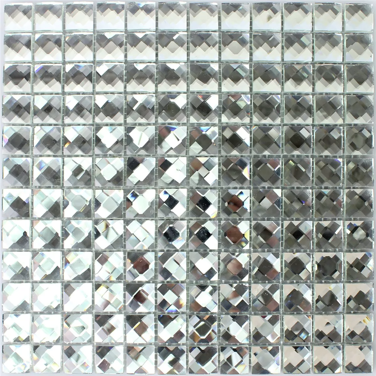 Azulejos De Mosaico Cristal Brilliant Blanco