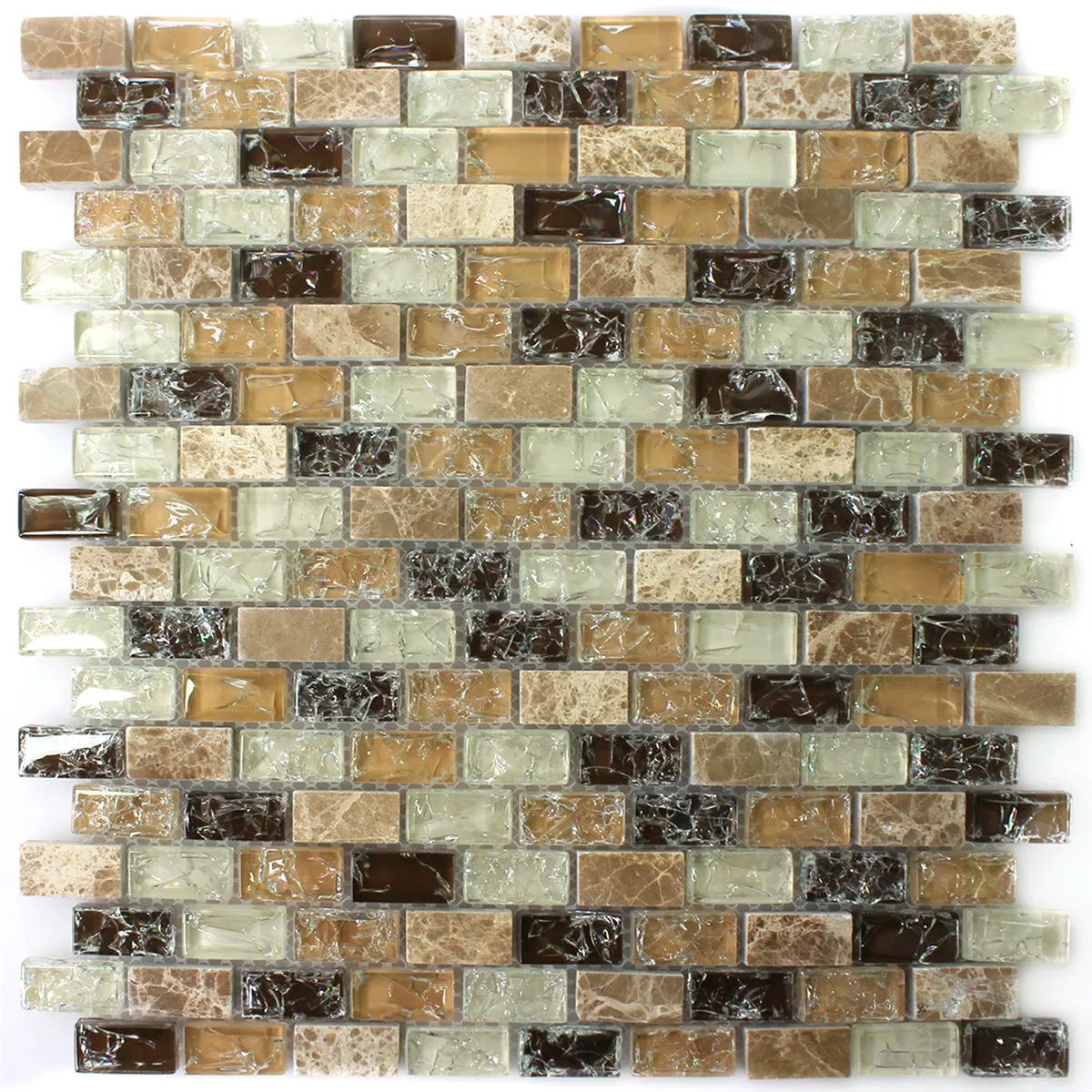 Azulejos De Mosaico Cristal Piedra Natural Bircks Emperador