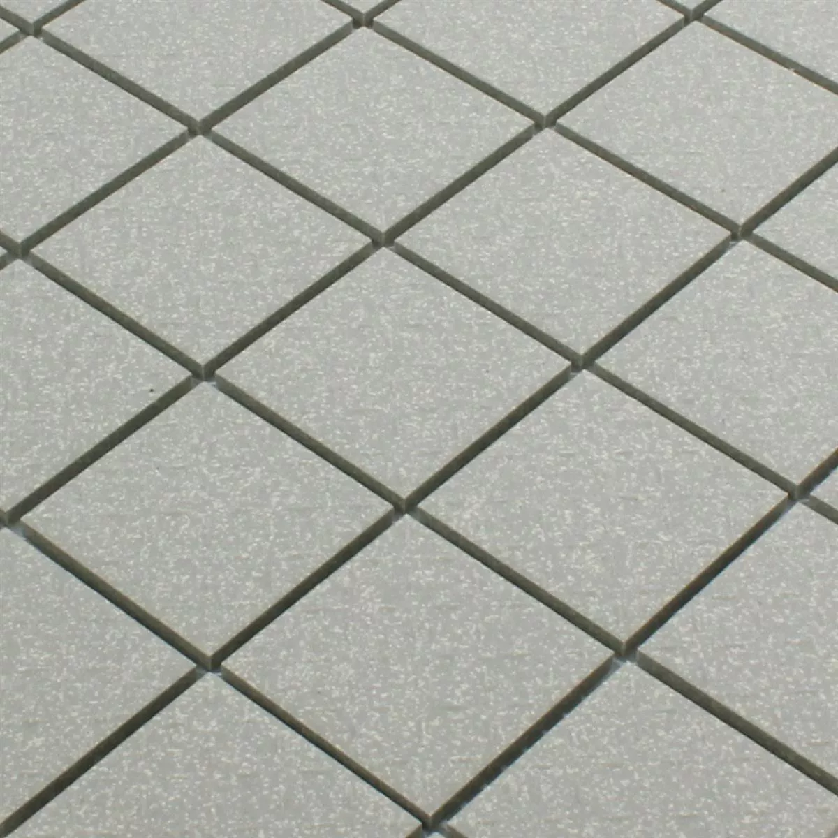 Muestra Azulejos De Mosaico Cerámica Gris Moteado Mate R11