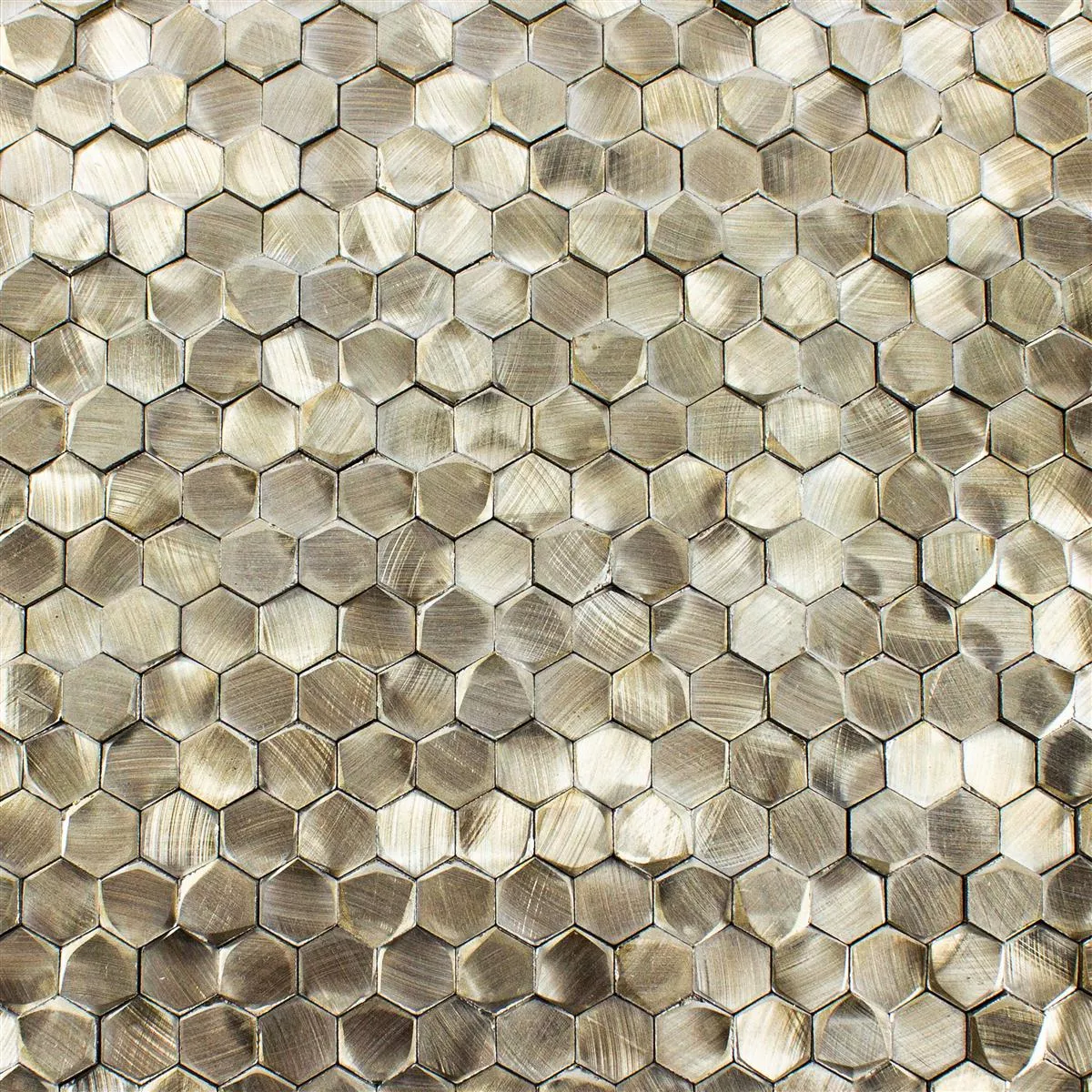 Auminio Metal Azulejos De Mosaico McAllen Oro