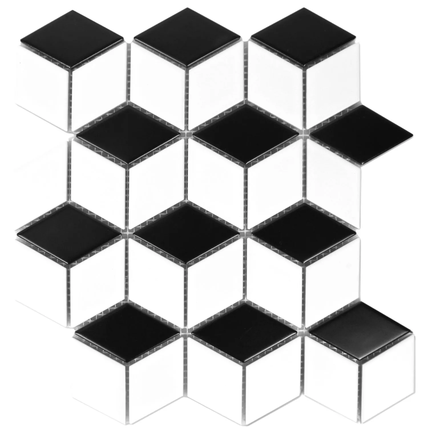 Mosaico Cerámico Kosmos 3D Cubo Mate