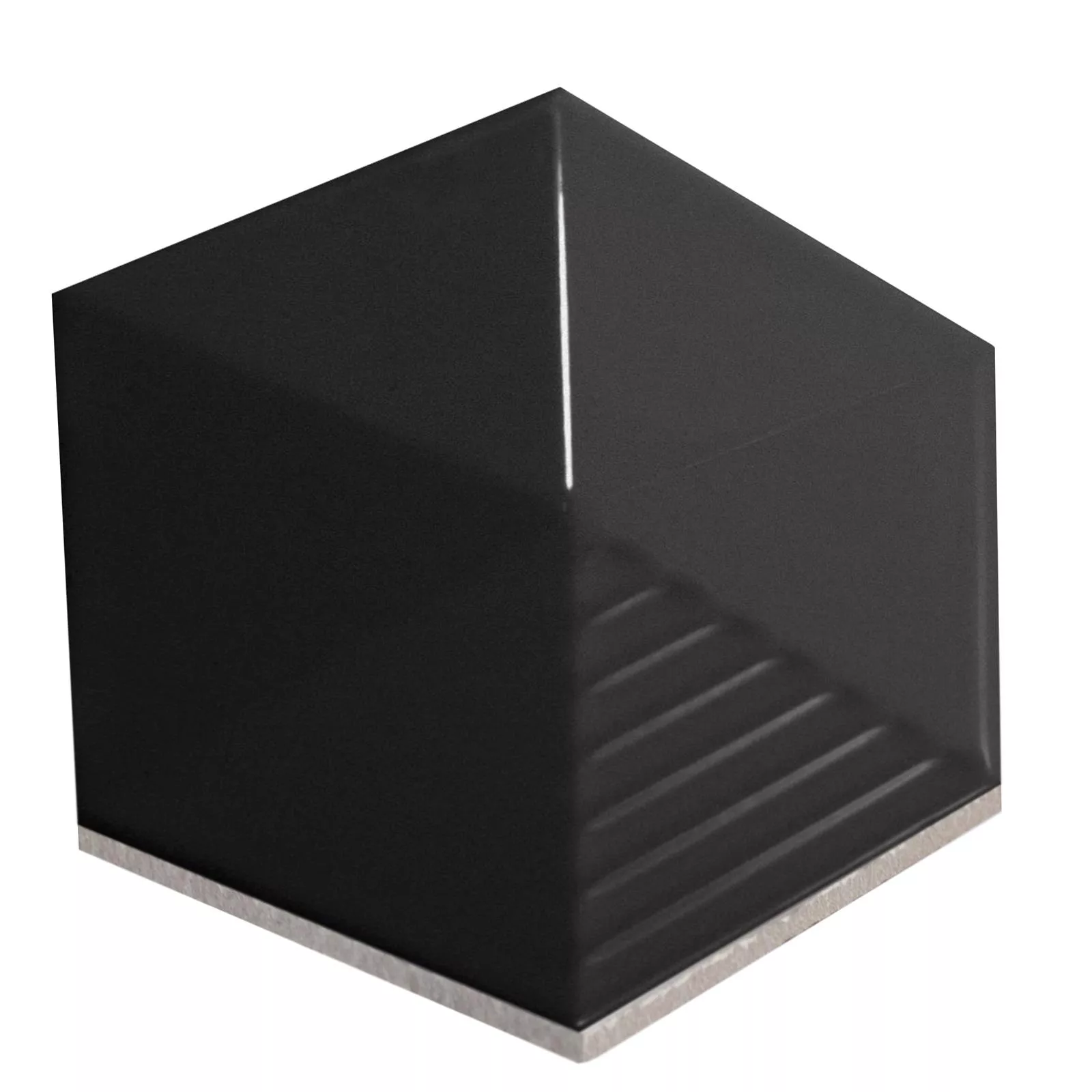 Muestra Revestimientos Rockford 3D Hexagonales 12,4x10,7cm Negro