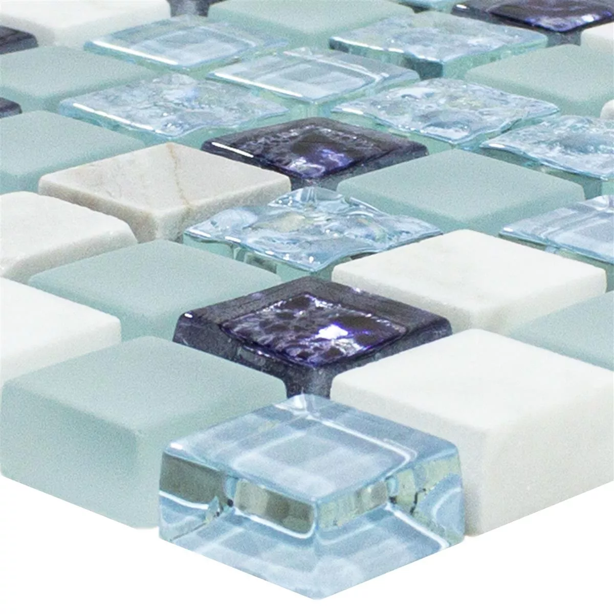 Mosaico de Cristal Azulejos Lexington Cristal Mezcla de Material Azul