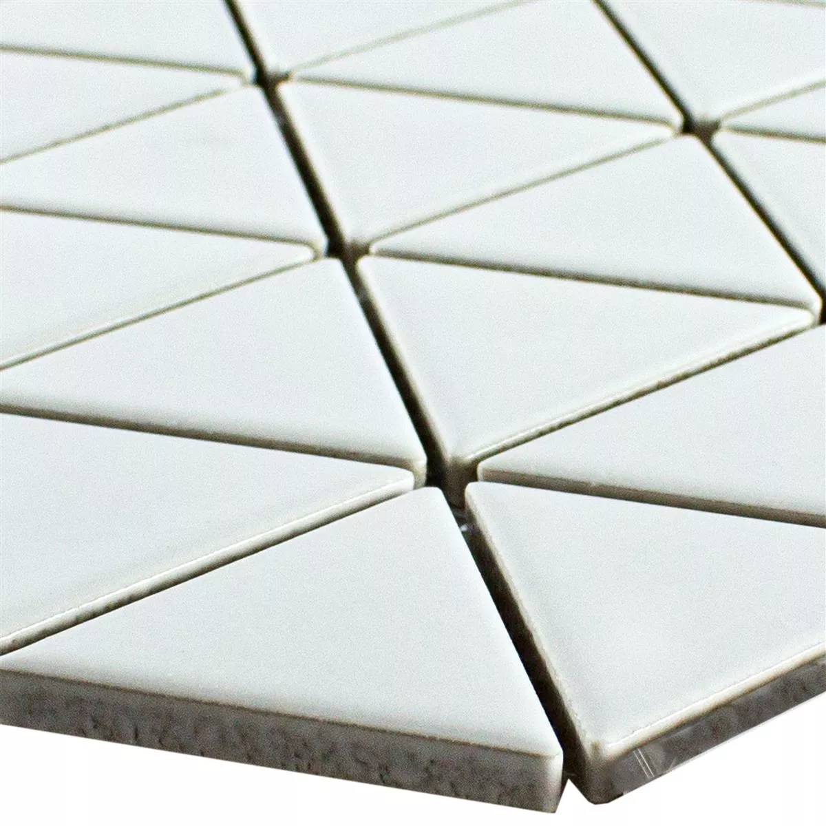 Cerámica Azulejos De Mosaico Arvada Triángulo Blanco Mate