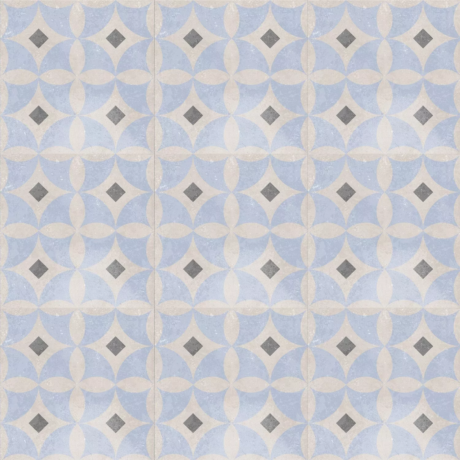 Muestra Azulejos De Cemento Aspecto Retro Toulon Pavimento Josep 18,6x18,6cm